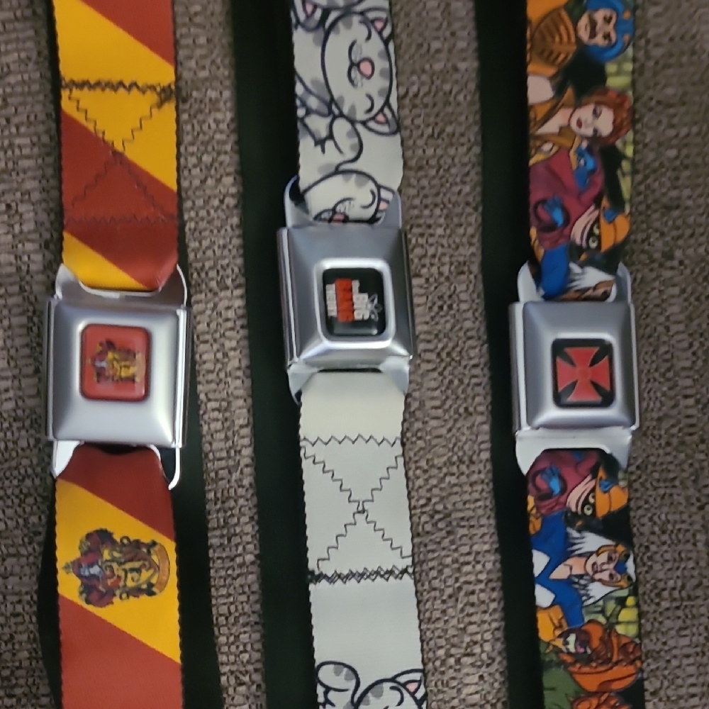 Colorful Graphic Belts Set